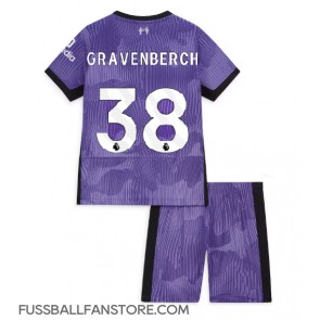 Liverpool Ryan Gravenberch #38 Replik 3rd trikot Kinder 2023-24 Kurzarm (+ Kurze Hosen)